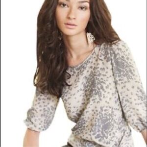 Anthropologie Maple 3/4 Sleeve Side Tie Silk Top Sz. 0